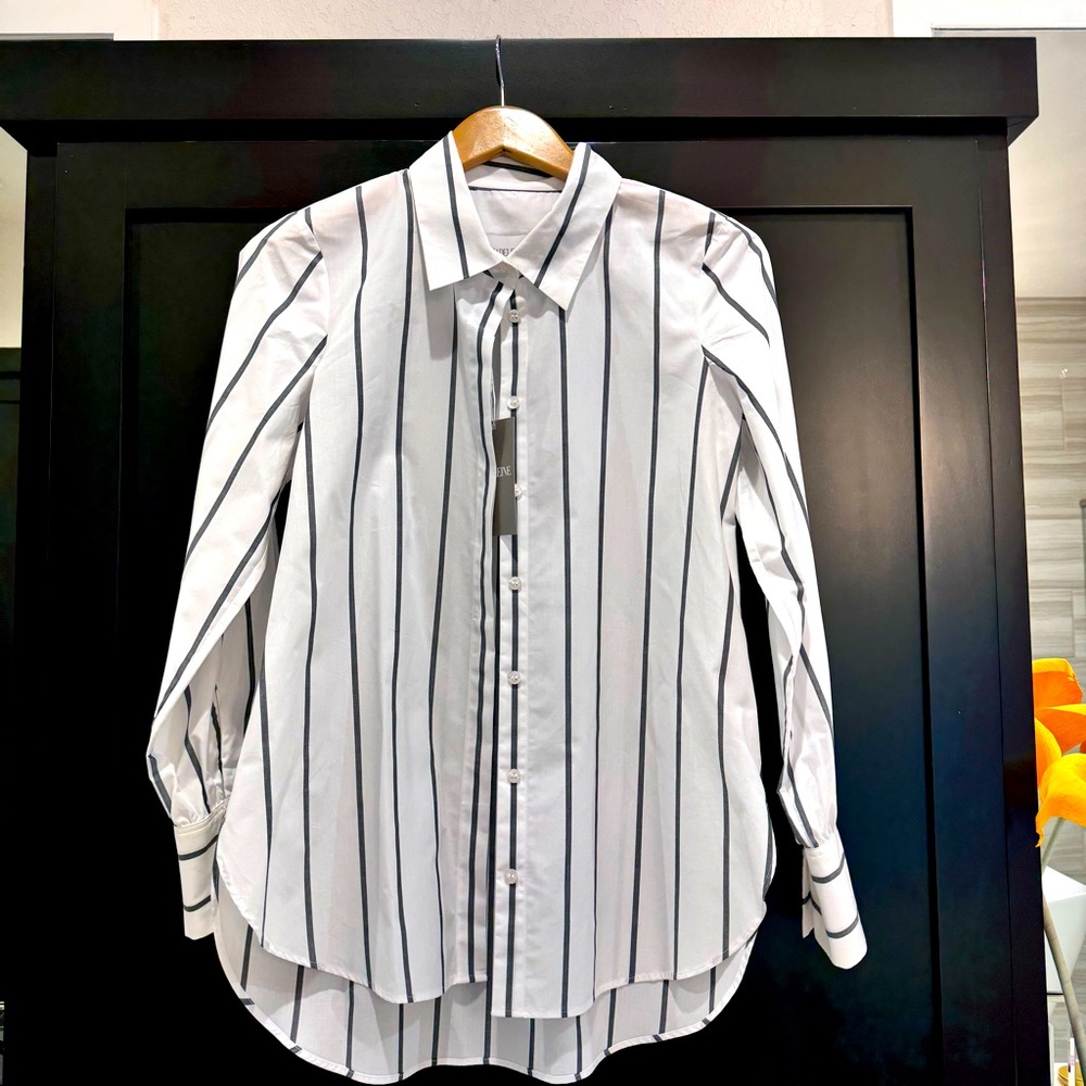 NWT Madeleine stripped button up size 8